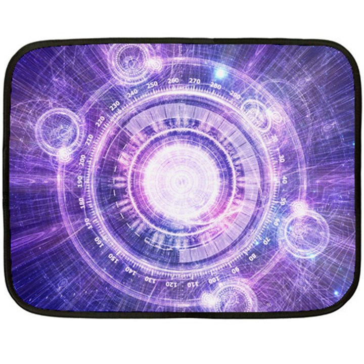 Blue Fractal Alchemy HUD for Bending Hyperspace Fleece Blanket (Mini)