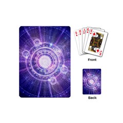 Blue Fractal Alchemy Hud For Bending Hyperspace Playing Cards (mini)  by jayaprime