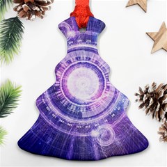 Blue Fractal Alchemy HUD for Bending Hyperspace Christmas Tree Ornament (Two Sides)