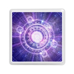 Blue Fractal Alchemy Hud For Bending Hyperspace Memory Card Reader (square)  by jayaprime