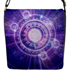 Blue Fractal Alchemy Hud For Bending Hyperspace Flap Messenger Bag (s) by jayaprime