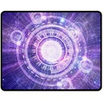 Blue Fractal Alchemy HUD for Bending Hyperspace Double Sided Fleece Blanket (Medium)  58.8 x47.4  Blanket Front