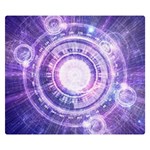 Blue Fractal Alchemy HUD for Bending Hyperspace Double Sided Flano Blanket (Small)  50 x40  Blanket Back