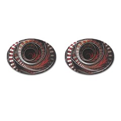 The Thousand And One Rings Of The Fractal Circus Cufflinks (oval) by jayaprime