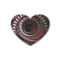 The Thousand And One Rings Of The Fractal Circus Rubber Coaster (heart) 