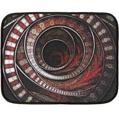 The Thousand And One Rings Of The Fractal Circus Fleece Blanket (mini) by jayaprime