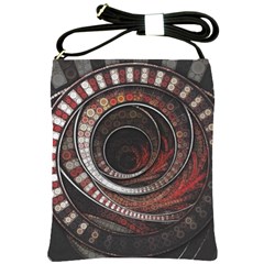 The Thousand And One Rings Of The Fractal Circus Shoulder Sling Bags by jayaprime