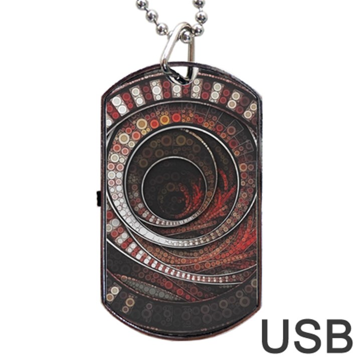 The Thousand and One Rings of the Fractal Circus Dog Tag USB Flash (One Side)