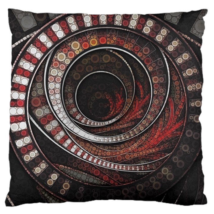 The Thousand and One Rings of the Fractal Circus Large Cushion Case (One Side)