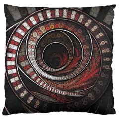 The Thousand And One Rings Of The Fractal Circus Standard Flano Cushion Case (one Side) by jayaprime