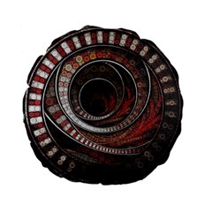 The Thousand And One Rings Of The Fractal Circus Standard 15  Premium Flano Round Cushions by jayaprime