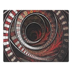 The Thousand And One Rings Of The Fractal Circus Double Sided Flano Blanket (large)  by jayaprime