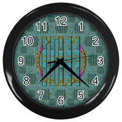 Freedom Is Every Where Just Love It Pop Art Wall Clocks (black) by pepitasart