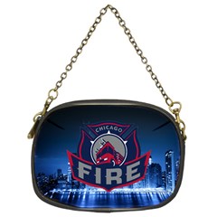 Chicago Fire With Skyline Chain Purses (two Sides)  by allthingseveryone