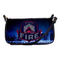 Chicago Fire With Skyline Shoulder Clutch Bags by allthingseveryone