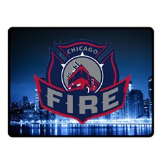 Chicago Fire With Skyline Fleece Blanket (small)