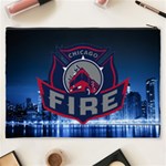 Chicago Fire With Skyline Cosmetic Bag (XXXL)  Back