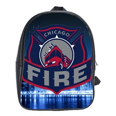 Chicago Fire With Skyline School Bag (xl) by allthingseveryone