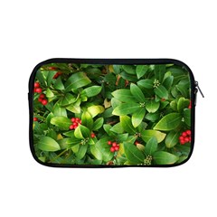 Christmas Season Floral Green Red Skimmia Flower Apple Macbook Pro 13  Zipper Case by yoursparklingshop