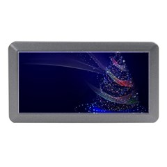 Christmas Tree Blue Stars Starry Night Lights Festive Elegant Memory Card Reader (mini) by yoursparklingshop