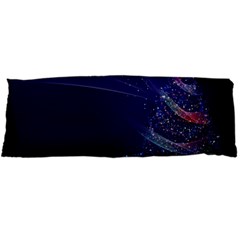 Christmas Tree Blue Stars Starry Night Lights Festive Elegant Body Pillow Case Dakimakura (two Sides)