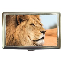 Big Male Lion Looking Right Cigarette Money Cases by Ucco