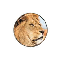 Big Male Lion Looking Right Hat Clip Ball Marker by Ucco