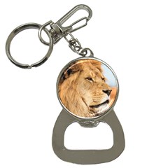 Big Male Lion Looking Right Button Necklaces by Ucco