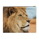 Big male lion looking right Cosmetic Bag (XL) Back