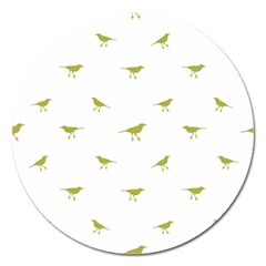 Birds Motif Pattern Magnet 5  (round) by dflcprints