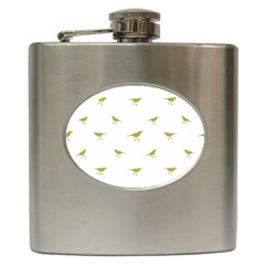 Birds Motif Pattern Hip Flask (6 Oz) by dflcprints