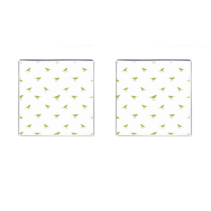 Birds Motif Pattern Cufflinks (Square)