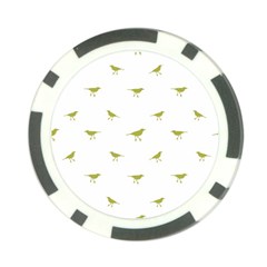 Birds Motif Pattern Poker Chip Card Guard by dflcprints