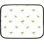 Birds Motif Pattern Fleece Blanket (Mini) 35 x27  Blanket