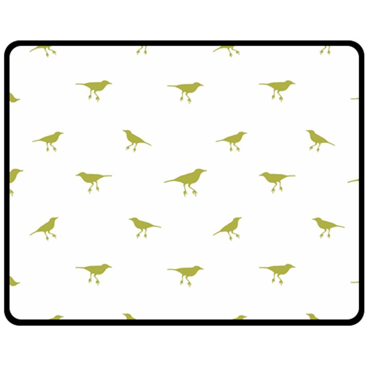 Birds Motif Pattern Double Sided Fleece Blanket (Medium) 