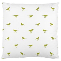 Birds Motif Pattern Large Flano Cushion Case (one Side) by dflcprints