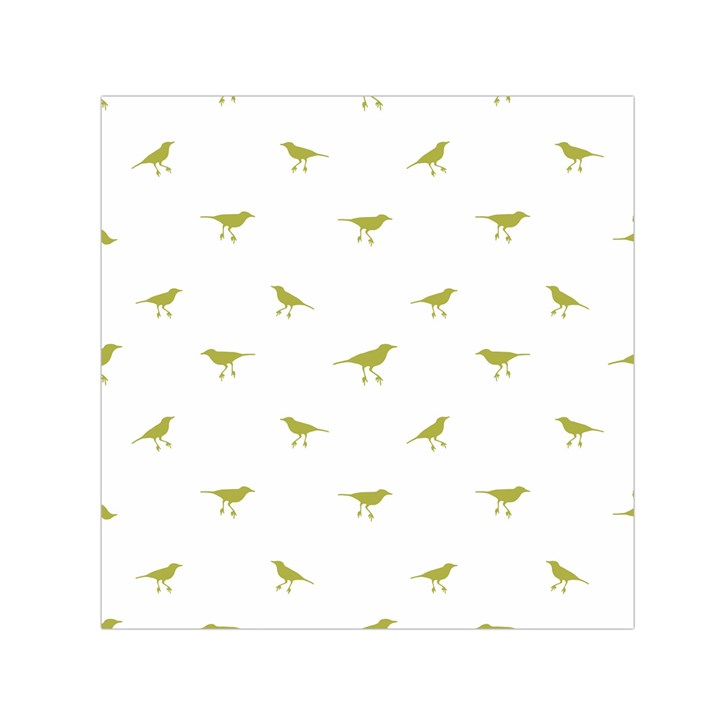 Birds Motif Pattern Small Satin Scarf (Square)