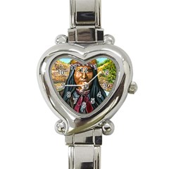 Apache Tribe Warrior Chiricahua Apache Tribe Heart Italian Charm Watch by allthingseveryone