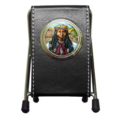 Apache Tribe Warrior Chiricahua Apache Tribe Pen Holder Desk Clocks by allthingseveryone