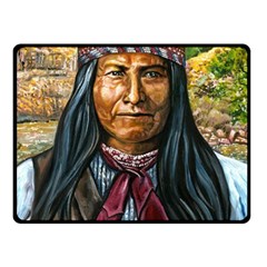 Apache Tribe Warrior Chiricahua Apache Tribe Fleece Blanket (small) by allthingseveryone