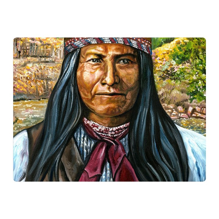 Apache Tribe Warrior Chiricahua Apache Tribe Double Sided Flano Blanket (Mini) 