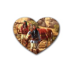 Apache Braves Rubber Coaster (heart)  by allthingseveryone