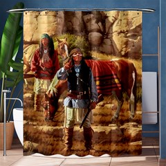 Apache Braves Shower Curtain 60  X 72  (medium)  by allthingseveryone