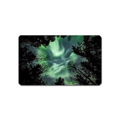 Northern Lights In The Forest Magnet (name Card) by Ucco