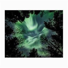 Northern Lights In The Forest Small Glasses Cloth (2-side) by Ucco