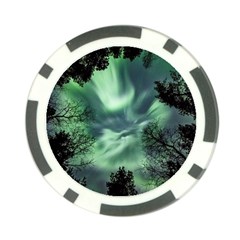 Northern Lights In The Forest Poker Chip Card Guard by Ucco