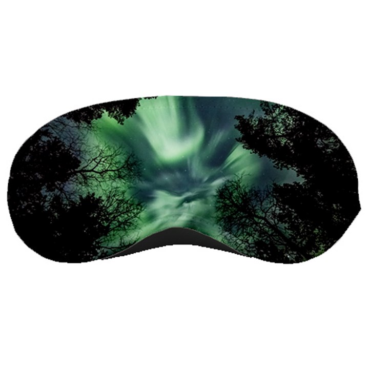 Northern lights in the forest Sleeping Masks