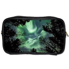 Northern Lights In The Forest Toiletries Bags by Ucco