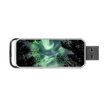 Northern lights in the forest Portable USB Flash (Two Sides) Front