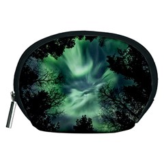 Northern Lights In The Forest Accessory Pouches (medium)  by Ucco